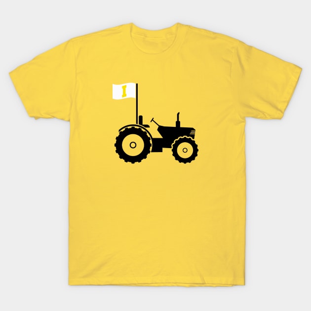 Support IOWA with this Tractor and Flag design T-Shirt by MalmoDesigns